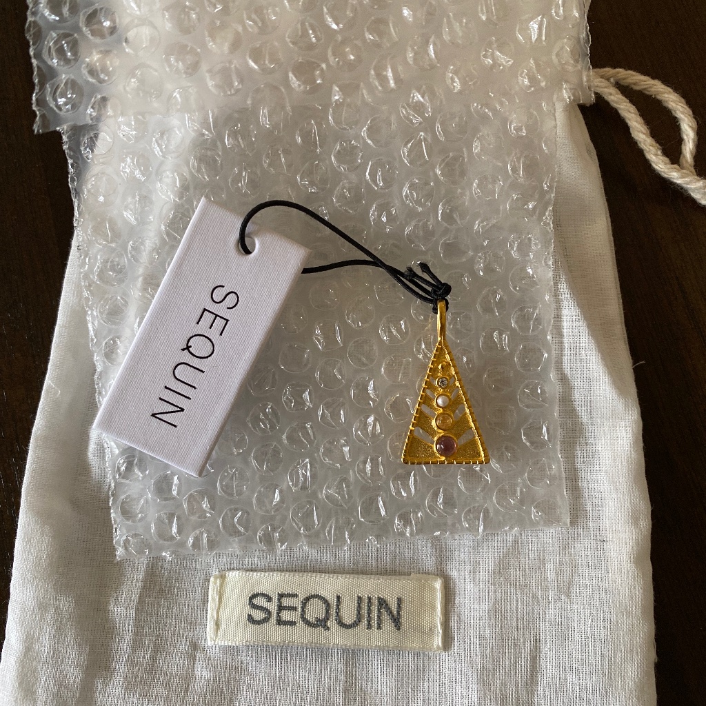 Gold Sequin Pendant